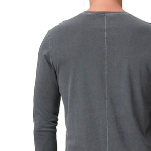 Customized Solid Color <b>Men's</b> Casual <b>Long</b> <b>Sleeve</b> <b>T</b>-<b>Shirt</b> Fashionable Knitted Thermal <b>Long</b> <b>Sleeve</b> 100% Cotton <b>T</b>-<b>shirt</b> - Product Image 5