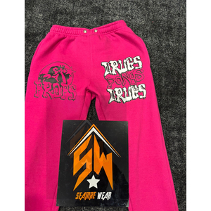 Pantalones Acampanados de Algodón Orgánico para Hombre con Logotipo Personalizado de Alta Calidad, Estampado Puff, Lavado Ácido, Estilo Casual y Holgado - Product Image 6