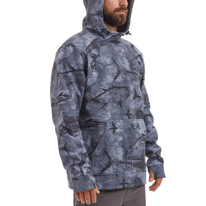 Custom <b>Men's</b> Plus Size Long Sleeve Breathable Anti-UV UPF 50 100% Polyester Gradient Color Fishing Shirts Quick Dry Front Logo - Product Image 2