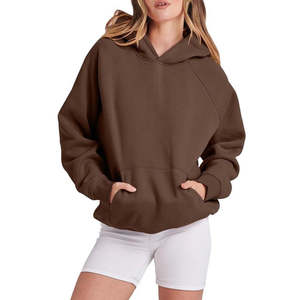 Fabricante OEM Personalizado, Sudaderas con Capucha Cortas de Invierno para Mujer de Alta Calidad, 100% Algodón, Felpa, Estilo Urbano, Conjunto con Sudadera Frontal Tipo Pullover - Product Image 6