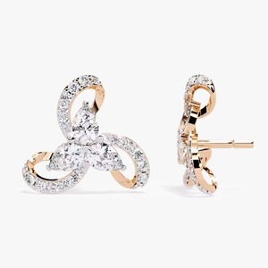 High Demand 18K Rose, Yellow Gold Diamond Stud <b>Earrings</b> Delicate Everyday Sparkle Brilliant Cut Certified Birthday Gift - Product Image 6