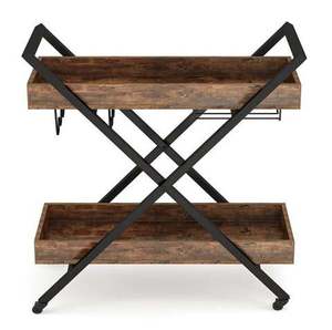 Top Selling New Metal Hotel <b>Trolley</b> With 2 Wood Shelves 4 Swivel Casters Durable Commercial Furniture Hotel <b>Bar</b> <b>Trolley</b> Cart - Product Image 4