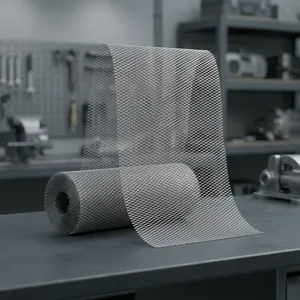 Lámina de malla metálica expandida de aluminio de alta resistencia MS CR, rollo de malla expandida para sistemas de seguridad y rejillas de refrigeración - Product Image 1