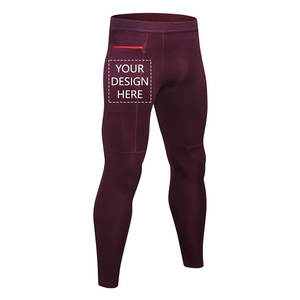 Custom Men's <b>Compression</b> Pants Personalized Zipper Pocket Baselayer Sports Tights Leggings - Product Image 3