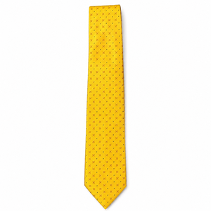 Corbata de Hombre de Seda 100% con Puntos Amarillos de Lujo |   Corbata de Diseño Ecológica, Tejida, Premium, para Bodas, Fiestas y Eventos Formales, Ideal para Regalo - Product Image 4