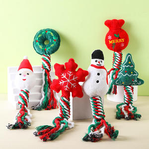 Juguetes Interactivos para Mascotas, Cuerdas de Algodón con Nudos, Accesorios para Perros, Juguetes para Masticar, Mordedores para Perros y Gatos, Juguetes Navideños - Product Image 6