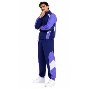 Nylon/Polyester Heavyweight Eco-Friendly Waterproof Printed Hip Hop 2-Piece Men's Zipper <b>Jacket</b> and Trouser Tracksuit Set - Product Image 3