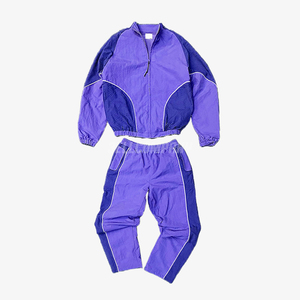 Wholesale Men Cropped Jacket and Jogger Pants Sportswear Sweatsuit Nylon Windbreaker <b>Two</b> <b>Piece</b> Jogging <b>Set</b> - Product Image 6
