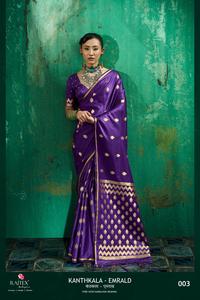 Elegantes y Ligeros Saris de Seda para Bodas y Fiestas - Tela de Lujo, Sin Arrugas, Fina, Reversible, de Secado Rápido, Moderna - Product Image 2