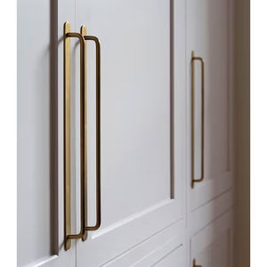 Tiradores de mango largo en T para armarios y roperos, acabado cepillado, tirador moderno redondo para puertas de muebles con fácil instalación - Product Image 6