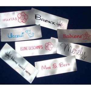 Étiquettes en coton de haute qualité, étiquettes en tissu tissé doux, étiquettes personnalisées avec logo de marque pour vêtements, habillement et usage mode. - Product Image 6