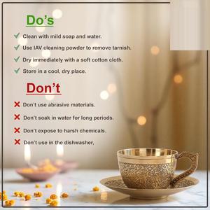 Tasses à thé en laiton très demandées, artisanales traditionnelles, vaisselle en laiton massif, design durable et élégant pour le thé - Product Image 5