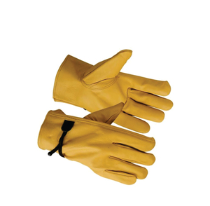 Guantes de Seguridad de Cuero Holy Signs International, Color Amarillo, Textura Lisa, Muñequera Ajustable, Antideslizantes, Resistentes a la Abrasión, Uso General - Product Image 5