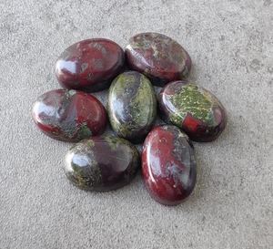 พลอยแจสเปอร์รูปไข่ทรงแบนแบบคาโบชองจากธรรมชาติ สำหรับทำเครื่องประดับ งานฝีมือ และของสะสม - Product Image 5