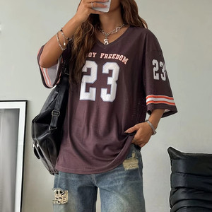 เสื้อยืดสไตล์ Y2K สำหรับผู้หญิง ไซส์พลัส สวมใส่สบาย ระบายอากาศได้ดี เป็นมิตรกับสิ่งแวดล้อม แห้งเร็ว เหมาะสำหรับเล่นกีฬา ขายส่ง รับผลิตตามแบบ สั่งทำได้ทุกขนาด - Product Image 1