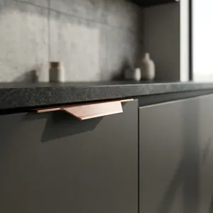Tiradores ocultos de aleación de aluminio para bordes de gabinetes, tiradores de dedo para cajones, armarios, cómodas, muebles contemporáneos - Product Image 2