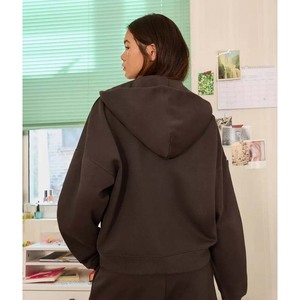 Sudadera con Capucha para Mujer, a Rayas, de Algodón Tejido, Informal, para Otoño, con Cierre de Cremallera y Manga Larga - Product Image 5