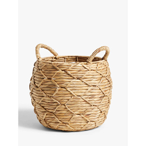 John Lewis Water Hyacinth Planter Patterned Weave <b>Woven</b> <b>Basket</b> - Product Image 2