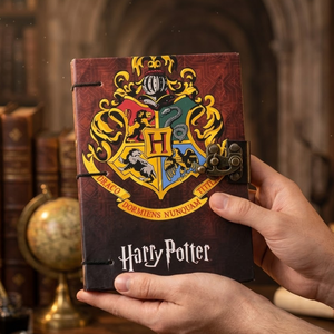 Fantasy Crest <b>Lock</b> Diary Notebook A5 Hardcover Journal | Eco-Friendly Handmade Vintage Writing 100 Sheets Metal Clasp Closure - Product Image 4
