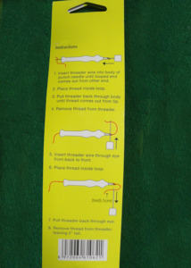 AA0269 Wood Handle Punch <b>Needle</b> with <b>threader</b>|Wooden Punch <b>Needle</b> Craft Tool With Metal Tip For Handmade Crochet Projects - Product Image 6