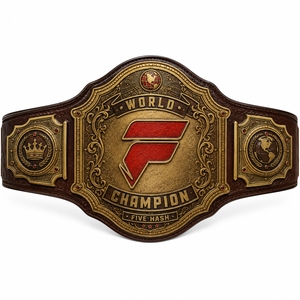 Diseño profesional de premios para cinturón de campeonato de lucha libre y boxeo, cinturón de trofeo deportivo premium, construcción con placa de metal. - Product Image 1