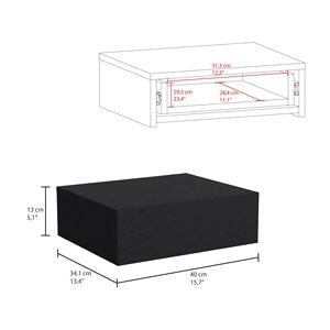Milano <b>Floating</b> Nightstand Black <b>Wall</b>-Mounted End Table with Drawer for Bedroom - Product Image 3
