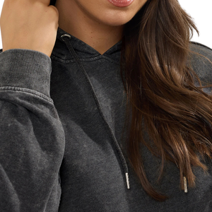 Sweats à capuche décontractés pour femmes grandes tailles, confortables, en tricot, 100% coton, tissu de printemps, vente en gros, personnalisable, échantillon gratuit, meilleure qualité - Product Image 6