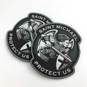 Parche de Chenilla Ecológico 3D de San Miguel Protégenos, Forma Irregular, con Gancho y Bucle, para Coser, Insignia Táctica - Product Image 1