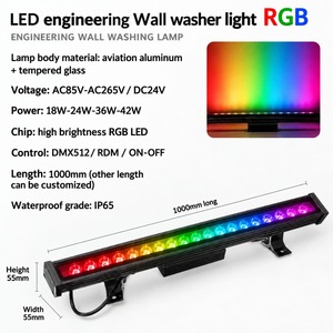 Outdoor Designer DMX512 40pcs 36W/42W 3in1 4in1 IP65 <b>Waterproof</b> Aluminum Alloy CRI90 <b>Led</b> Wall Washer Stage <b>Light</b> - Product Image 5