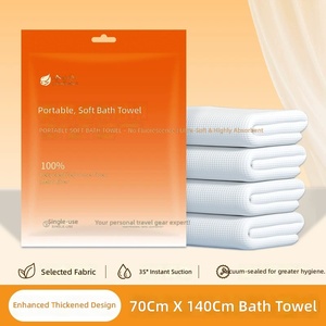 Serviette de Bain Jetable Épaissie Portable pour Voyage, Hommes et Femmes, Voyage d'Affaires, Emballage Individuel, Serviette Hygiénique pour le Visage - Product Image 3