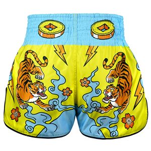 Pantalones Cortos de Boxeo Unisex Personalizados al por Mayor, Sublimados, para Karate y Artes Marciales, con Acabado Satinado, Abertura Lateral, Ligeros, Fabricación OEM, Venta al por Mayor - Product Image 6