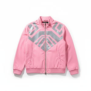 Blouson Bomber Rose Uni pour Homme PRO ENTERPRISES, Col Montant, Fermeture à Bouton Unique, Style Sportif Décontracté, Vêtement de Printemps en Toile Enduite - Product Image 1