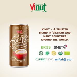 Bebida de capuchino con granos de café arábica en lata de aluminio de 170 ml para venta al por mayor, marca privada VINUT - Product Image 5