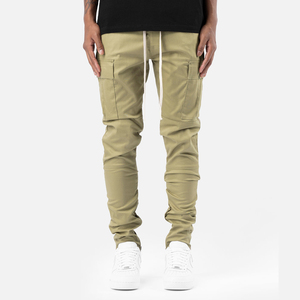 Men Slim Fit <b>Cargo</b> Pants Drawstring <b>Work</b> Sweatpants Loose Casual Jogger Pants Woven Fabric Printed Pattern Zipper Pants - Product Image 4