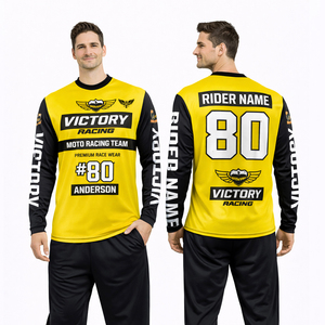 Maillot de motocross personnalisé en gros, OEM, sublimation, chemise de course tout-terrain, tenue d'équipe MX personnalisée, fournisseur d'usine - Product Image 1