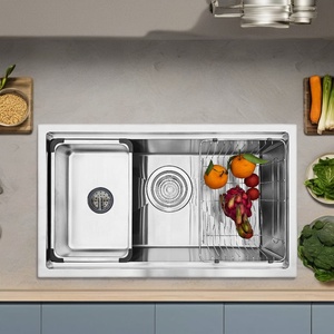 Évier de cuisine de luxe en acier inoxydable 304 gaufré, cuve simple avec surface brossée, prix de gros direct usine du Vietnam - Product Image 1