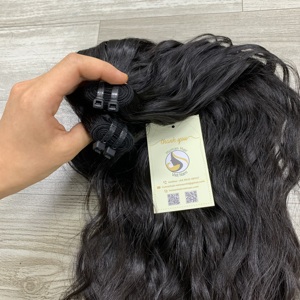 Paquetes de cabello vietnamita crudo ondulado natural Extensiones de trama de paquete dibujado doble Cabello humano Vietnam - Product Image 5