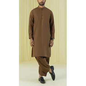 Shalwar Kameez traditionnel en coton pour homme, coupe ajustée, confortable et respirant, idéal pour les mariages et les événements spéciaux - Product Image 1