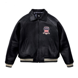 Blouson Bomber en Cuir pour Homme de Haute Qualité, Col Montant, Couleur Personnalisable, Toile Imperméable et Respirante, Vente en Gros - Product Image 5
