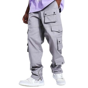 Pantalones Cargo Rectos de Algodón/Spandex de Peso Medio para Hombre con Tela Transpirable, Bolsillos Utilitarios de Secado Rápido, Estilo Casual de Verano - Product Image 6