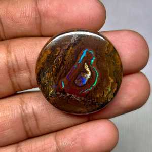 MAHNAJ GEMS Natural Boulder Opal Gemstone Cabochon Jewelry Making Wholesale 10-20mm 5-12g Polished - Product Image 3
