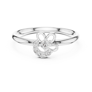Anillo Floral con Diamantes CVD Cultivados en Laboratorio, Certificados por IGI, en Oro Rosa de 18K, Oro Amarillo, Oro Blanco y Platino, Personalizable, de Moda - Product Image 4