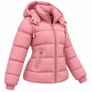 Chaqueta Acolchada para Mujer con Logotipo Personalizado, Chaqueta de Invierno con Capucha, Chaqueta de Burbujas, Ropa de Abrigo de Color Sólido, Chaqueta Acolchada Personalizada para Mujer - Product Image 3