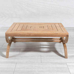 Mesa de Centro Moderna Minimalista Ecológica y Duradera Hecha a Mano en Madera de Teca para Terraza de Hotel o Villa Contemporánea - Product Image 6