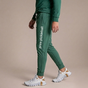 Pickleball Men's tracksuit Joggers Sweatpants Elastic Waist Drawstring side pockets Sports Pants Left Leg custom logo activewear - Product Image 1