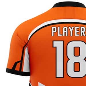 Maillot de basketball géométrique blanc et orange pour homme, col en V, sans manches, anti-humidité, coupe athlétique, impression sublimée - Product Image 5