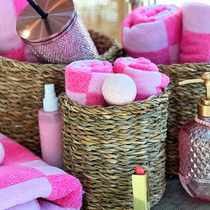 Cesta de mimbre de algas marinas naturales para decoración del hogar y almacenamiento de productos tejidos - Product Image 6