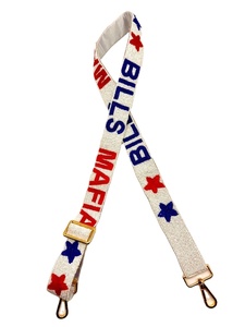 WOO PIG SOOIE Sangle de luxe perlée pour sac à main Gameday réglable pour sacs à bandoulière bandoulière Sangle perlée personnalisée pour le Nouvel An - Product Image 5