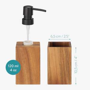 Ensemble d'accessoires de salle de bain en bois écologique de luxe, fabriqué à la main, couleur personnalisée moderne, coffret cadeau pour spa à domicile, best-seller - Product Image 1