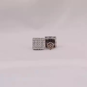 Diamond Stud <b>Earrings</b> with Screw <b>Back</b> Certified Brilliant Round Cut Diamond Iced Out Cute Luxury <b>Earrings</b> Set for Women's - Product Image 1